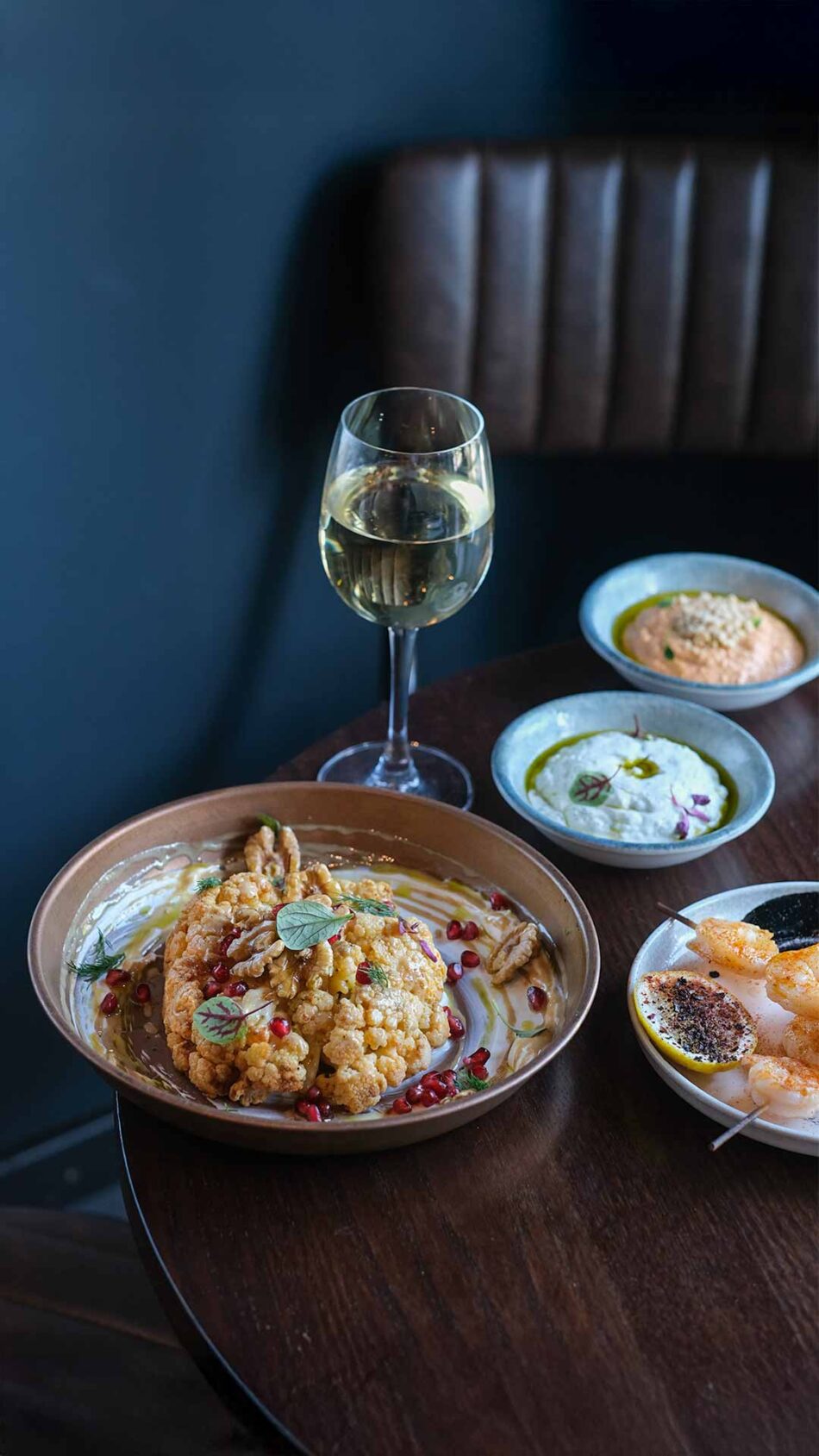 Roasted Cauliflower and Dips